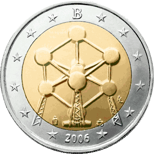 2 EURO 2006 Atomium UNC België
